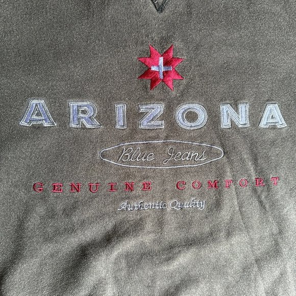 VINTAGE Arizona Blue Jeans Crewneck Sweatshirt Sz Medium‎ M Mens Made Korea - Picture 2 of 9